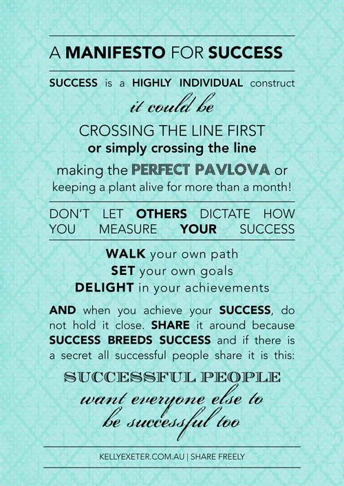 A manifesto for success